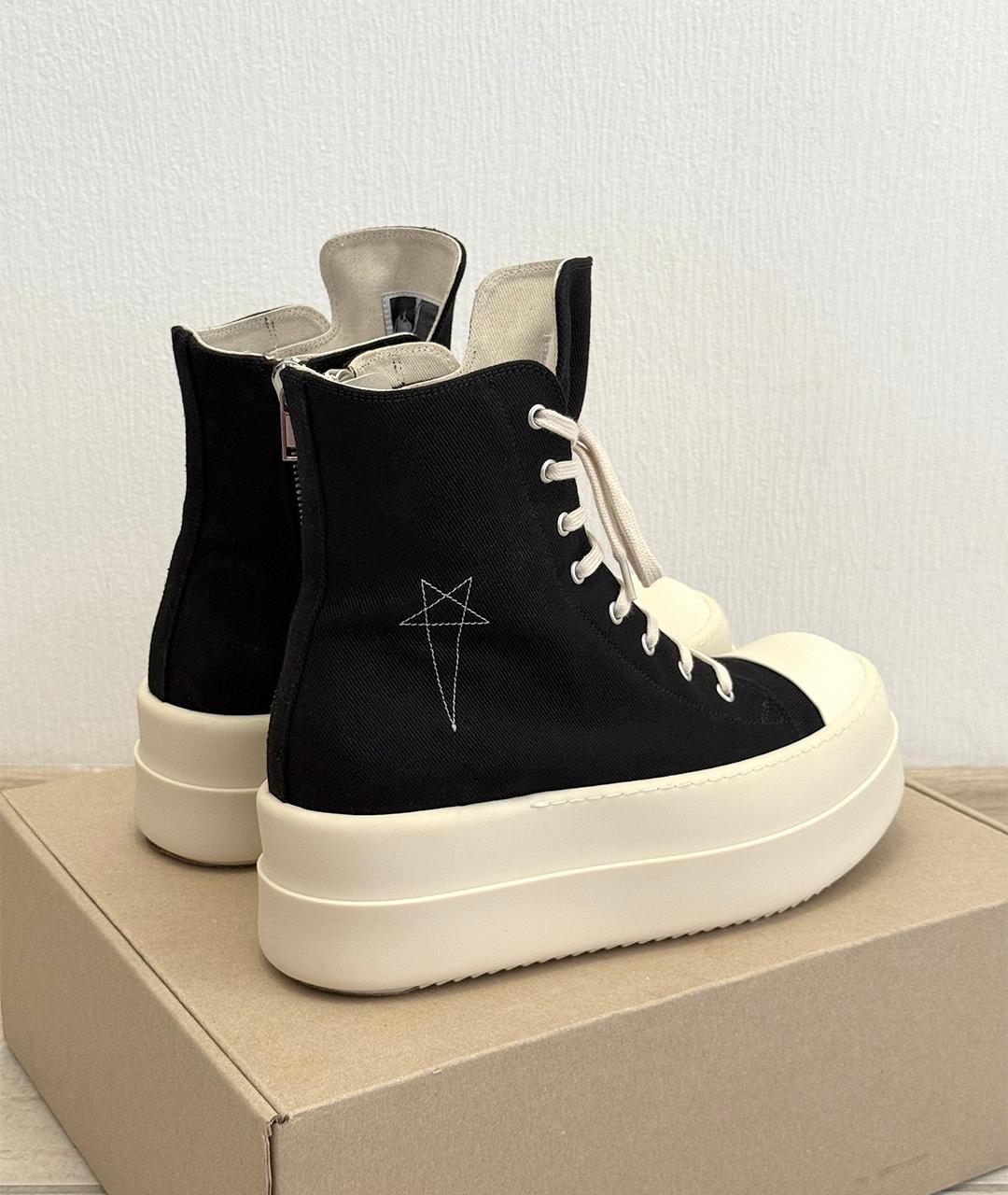 RICK OWENS Черные кеды, фото 8