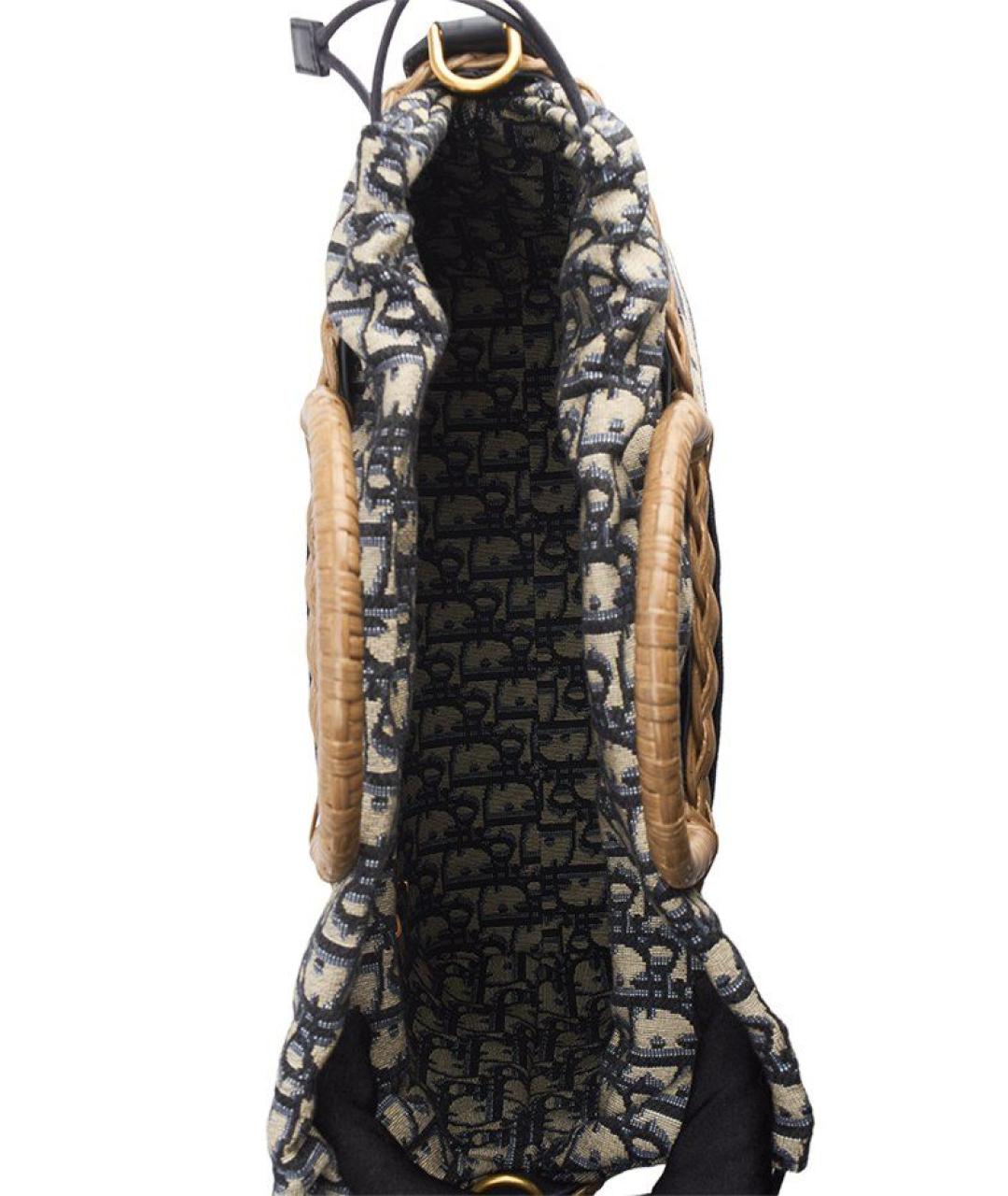 CHRISTIAN DIOR Коричневая пелетеная сумка через плечо, фото 4
