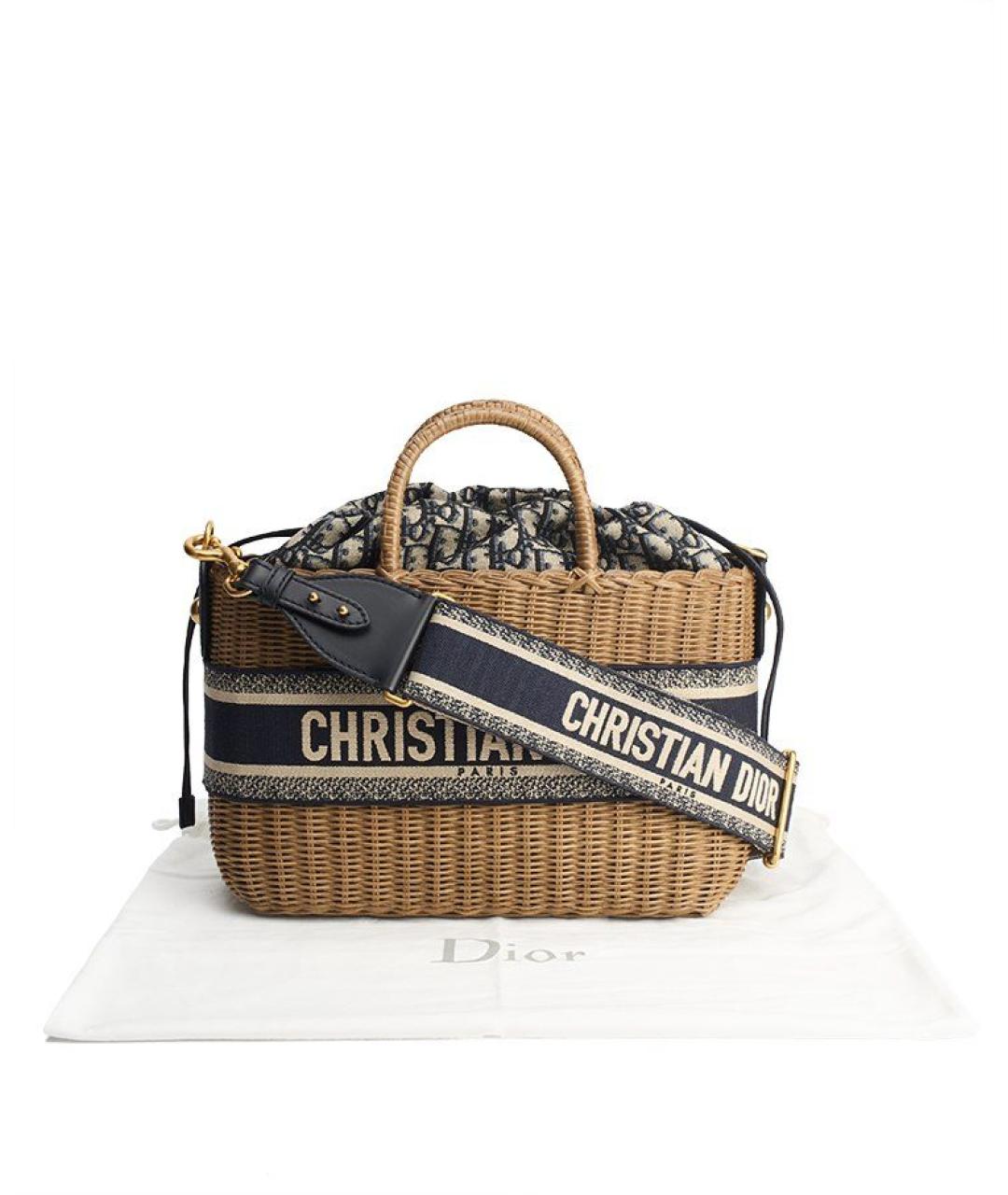 CHRISTIAN DIOR Коричневая пелетеная сумка через плечо, фото 8