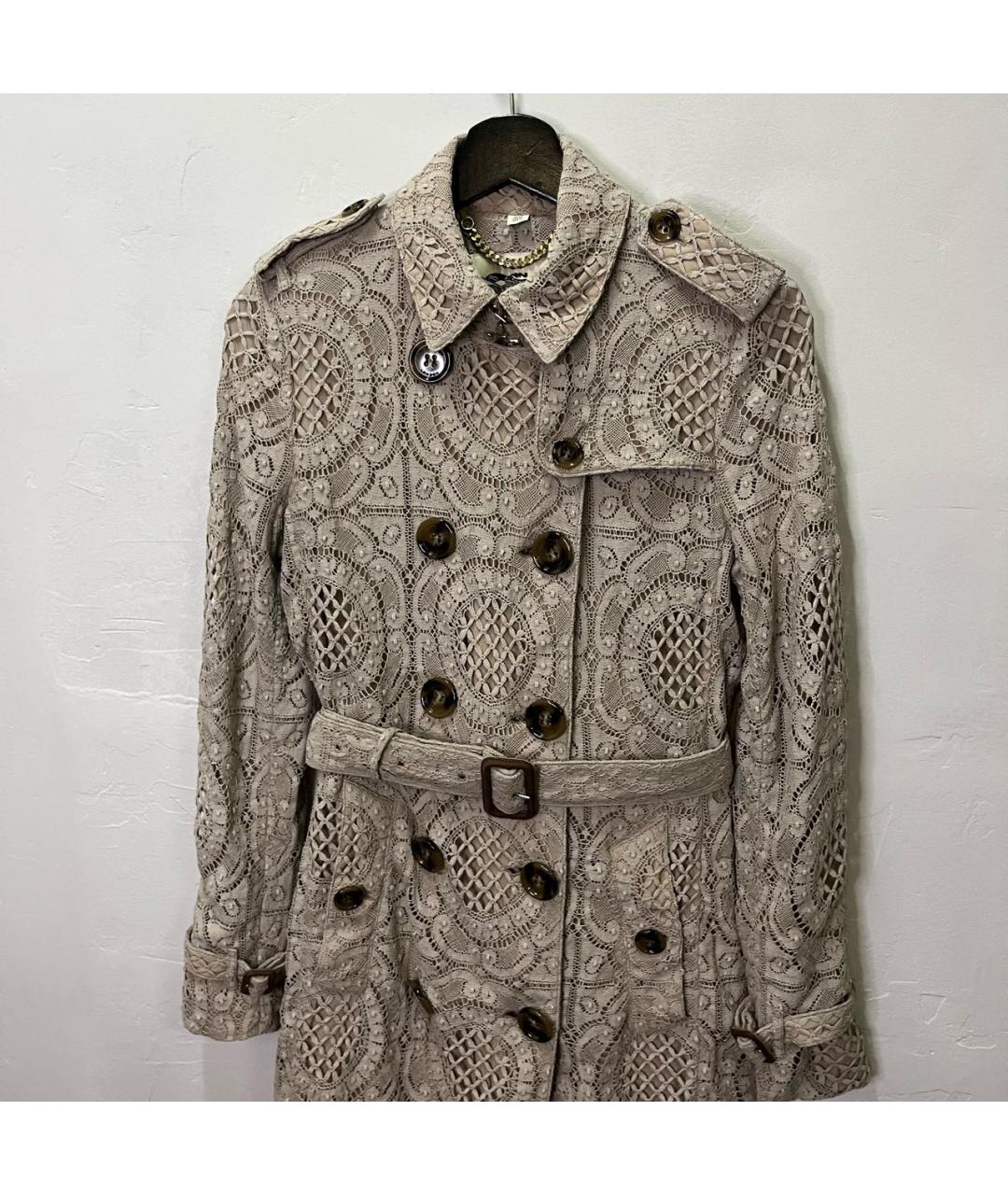 BURBERRY Бежевое хлопковое пальто, фото 2