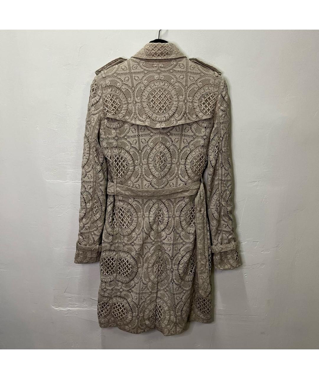 BURBERRY Бежевое хлопковое пальто, фото 5