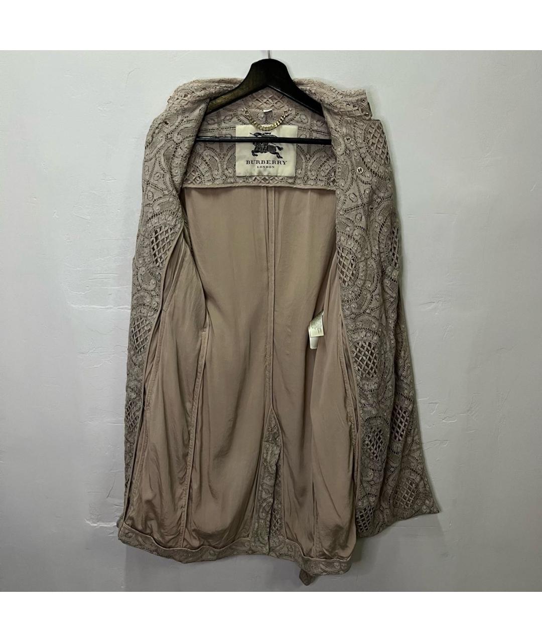 BURBERRY Бежевое хлопковое пальто, фото 7