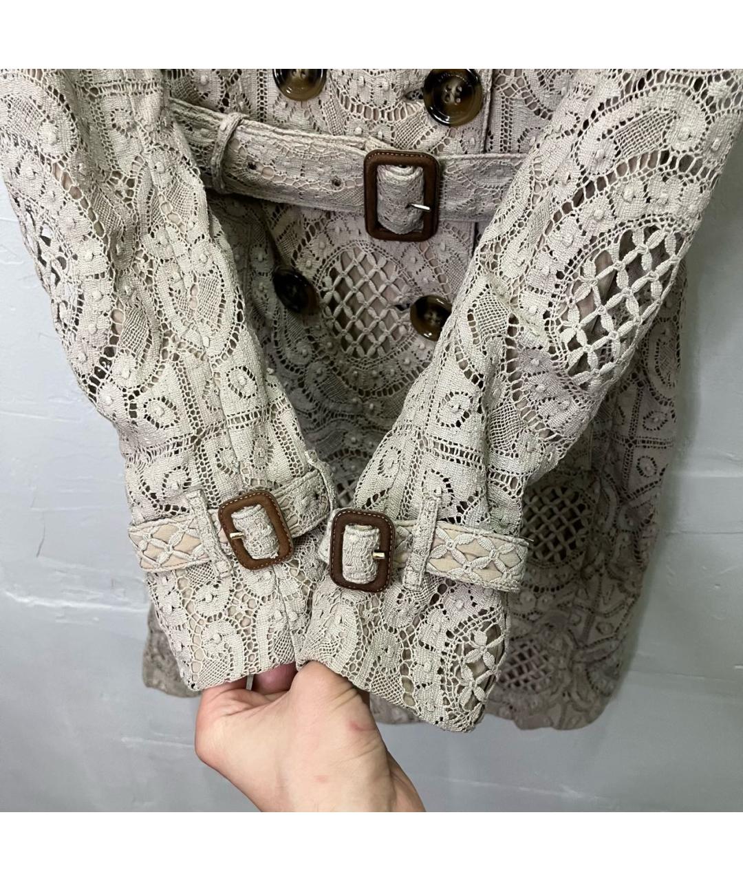 BURBERRY Бежевое хлопковое пальто, фото 4