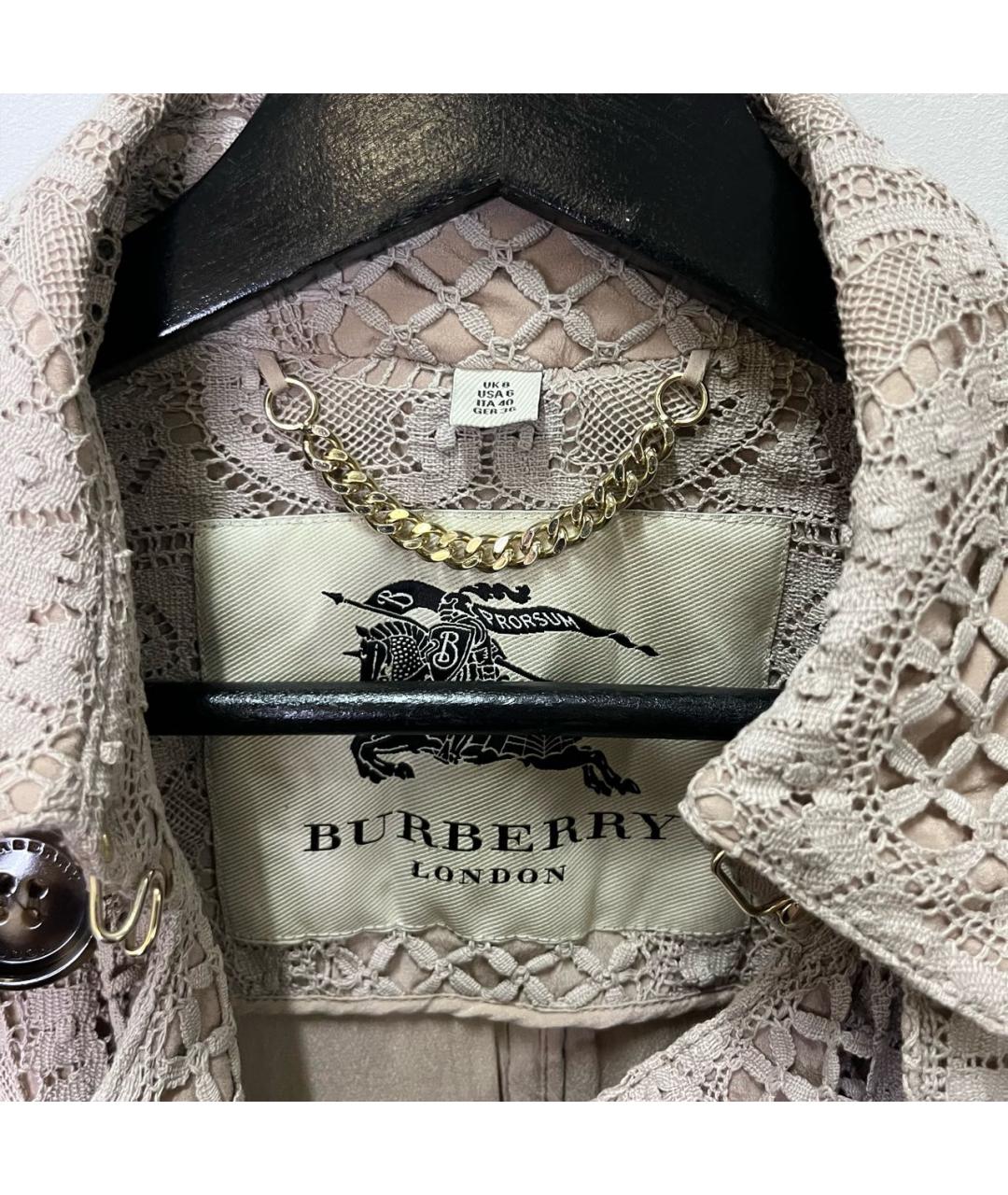 BURBERRY Бежевое хлопковое пальто, фото 6
