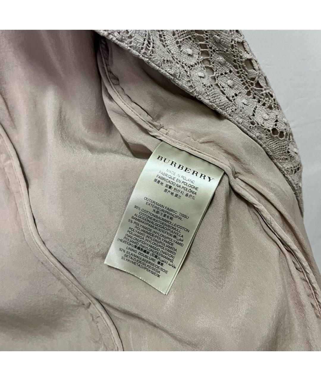 BURBERRY Бежевое хлопковое пальто, фото 8