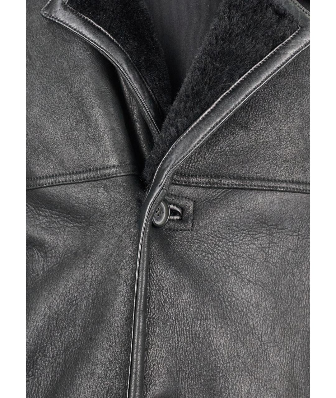 BRIONI Черная кожаная дубленка/шуба, фото 4