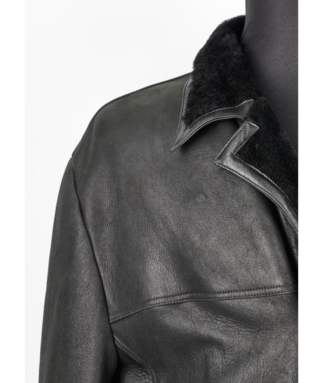 BRIONI Черная кожаная дубленка/шуба, фото 5