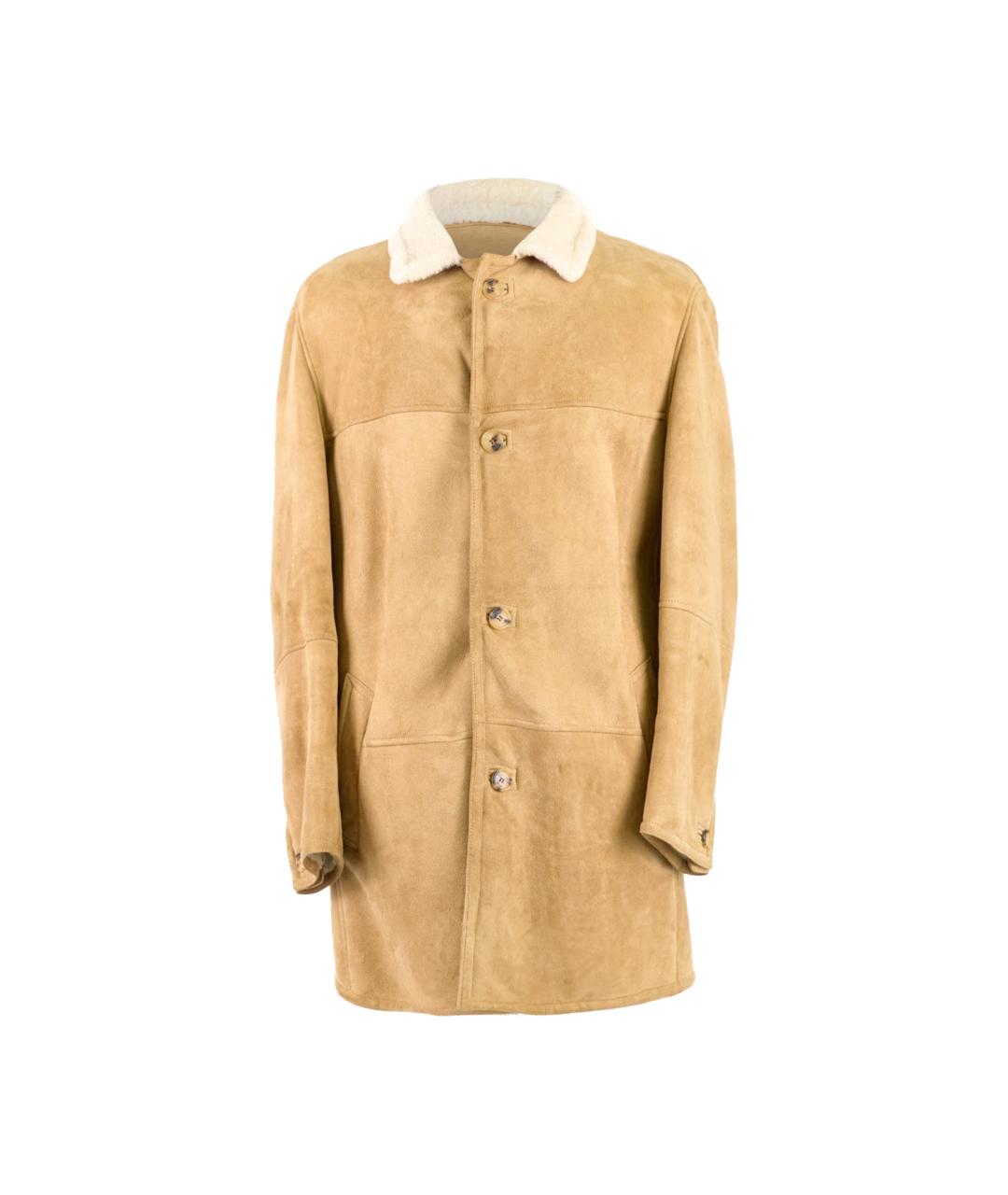 BRIONI Коричневая кожаная дубленка/шуба, фото 1