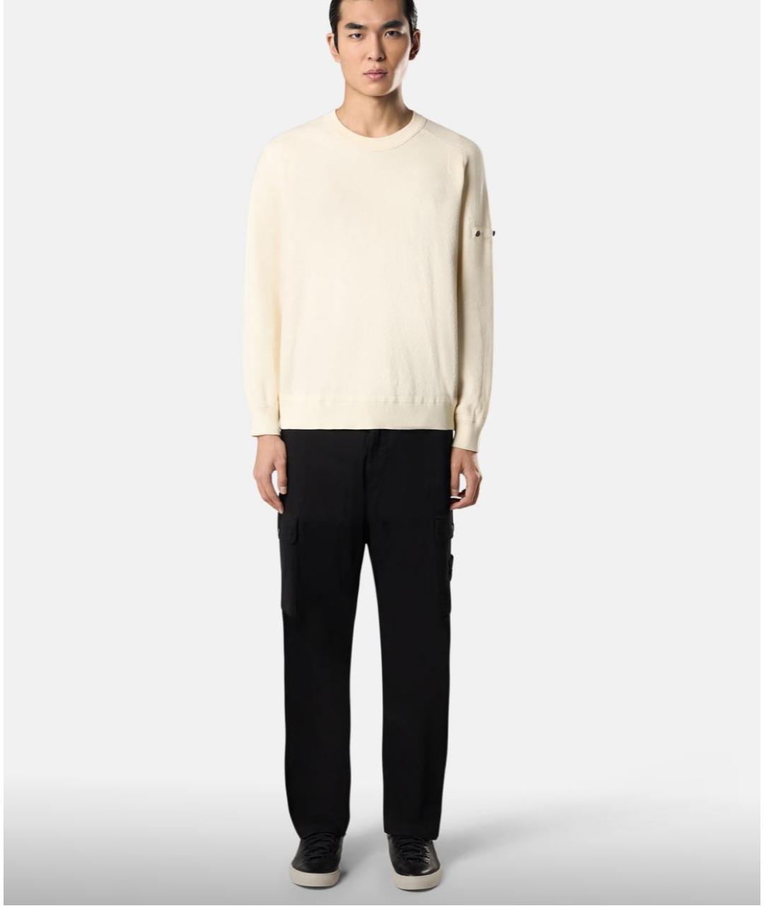 STONE ISLAND Черные хлопковые повседневные брюки, фото 2
