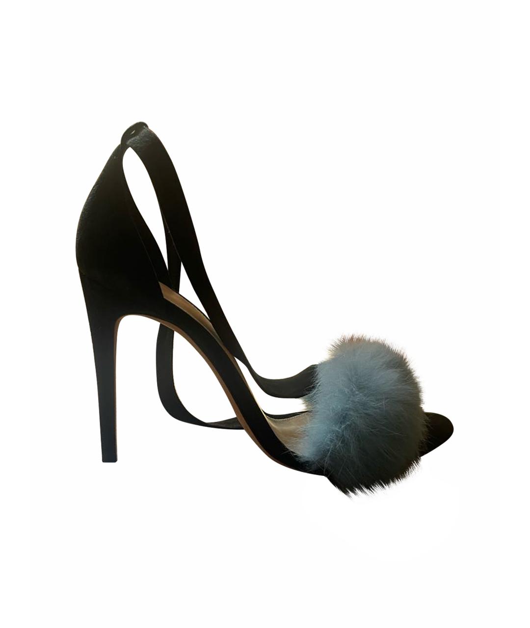 ALEXANDRE BIRMAN Черные замшевые босоножки, фото 1
