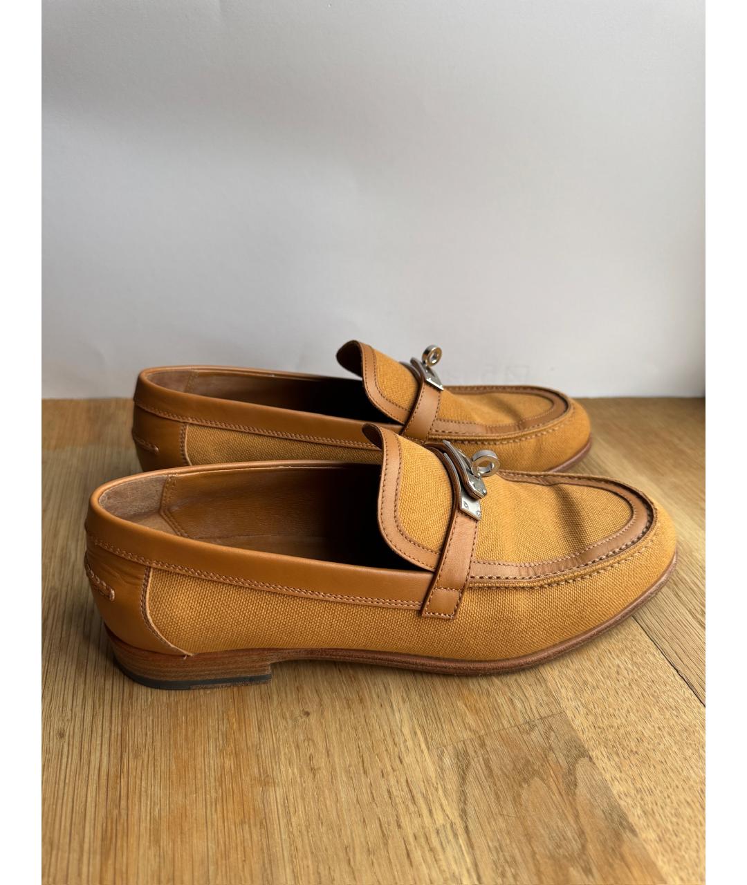 HERMES Коричневые лоферы, фото 3