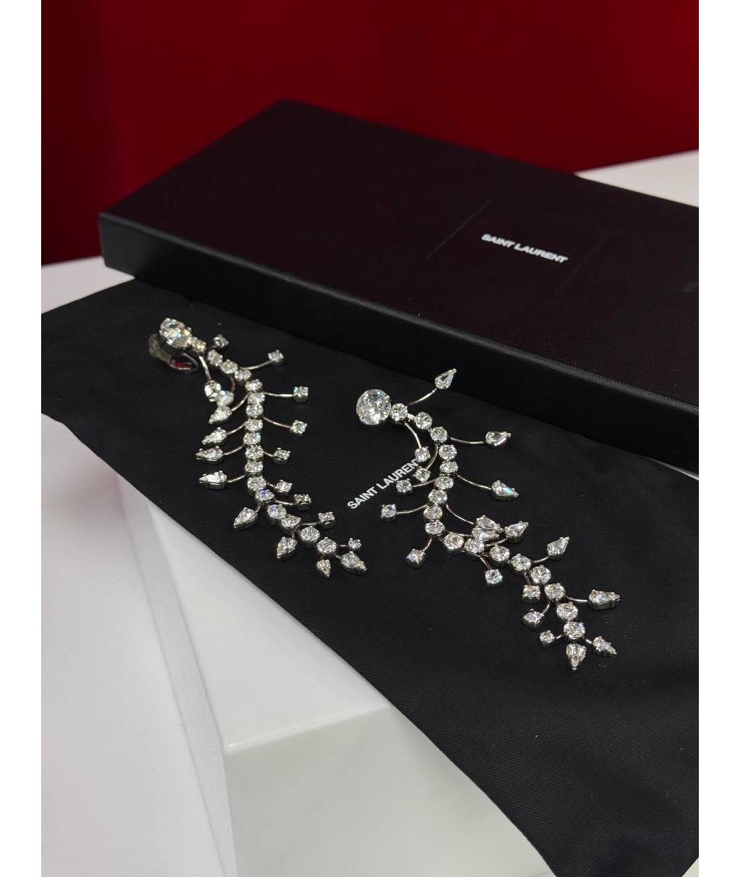 SAINT LAURENT Серебряные клипсы, фото 6