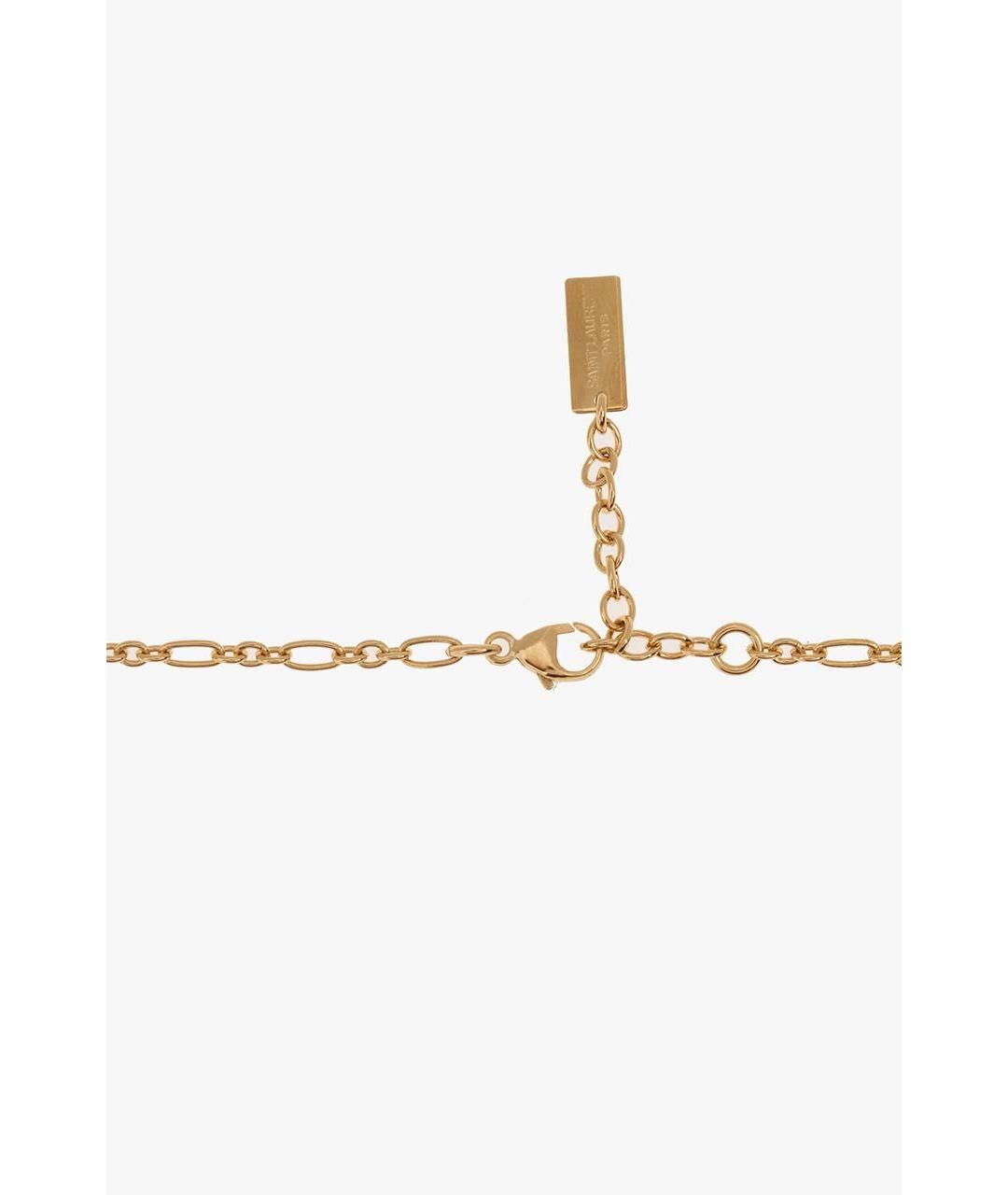 SAINT LAURENT Золотое колье, фото 3