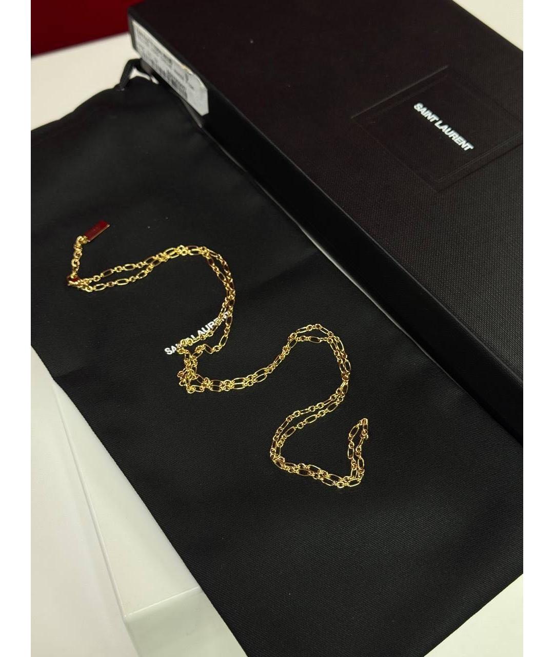 SAINT LAURENT Золотое колье, фото 5