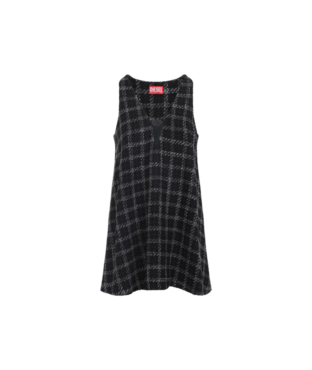 DIESEL Черное синтетическое повседневное платье, фото 1
