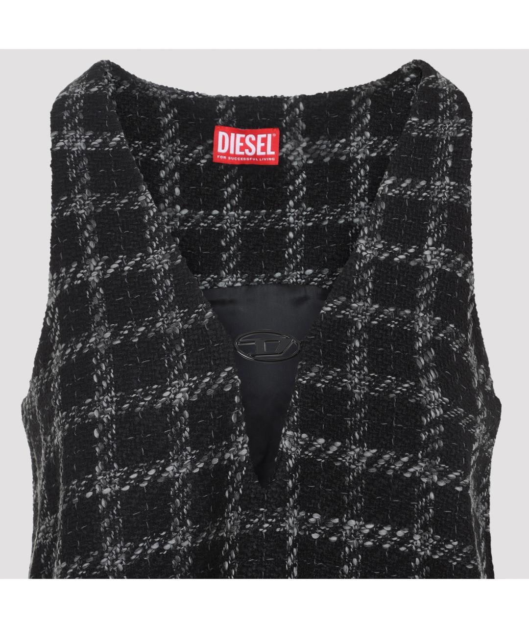 DIESEL Черное синтетическое повседневное платье, фото 5
