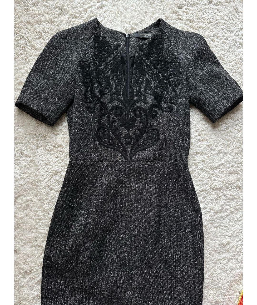 ETRO Антрацитовое повседневное платье, фото 4
