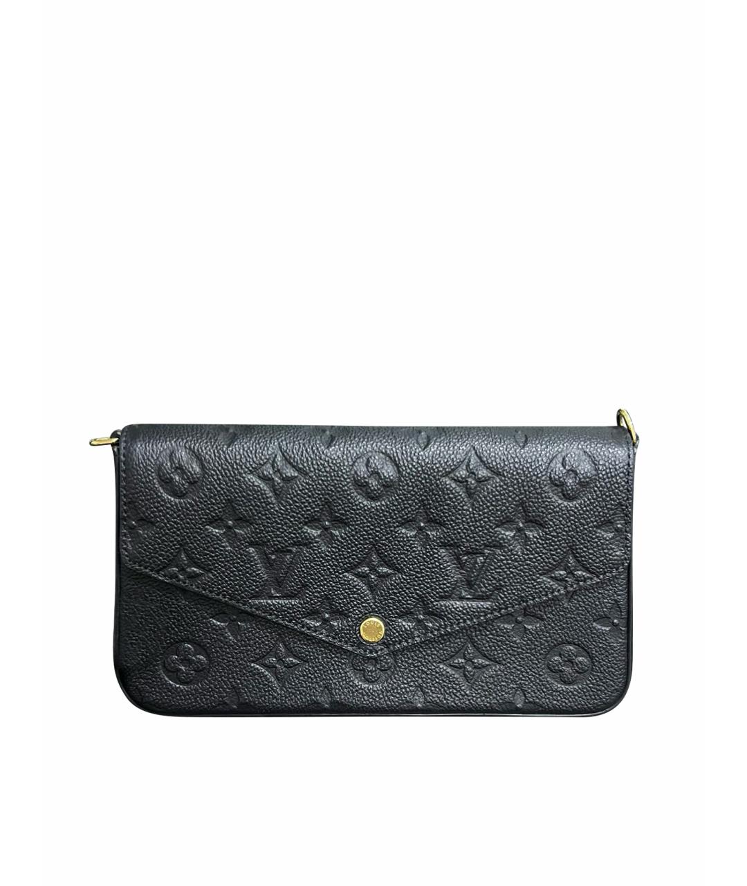 LOUIS VUITTON Черная кожаная сумка через плечо, фото 1