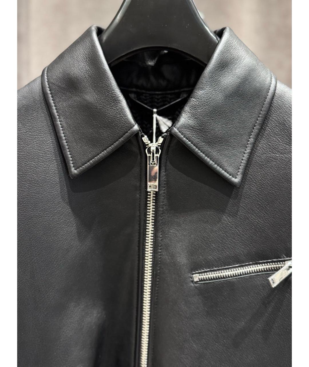 VALENTINO Черная кожаная куртка, фото 4