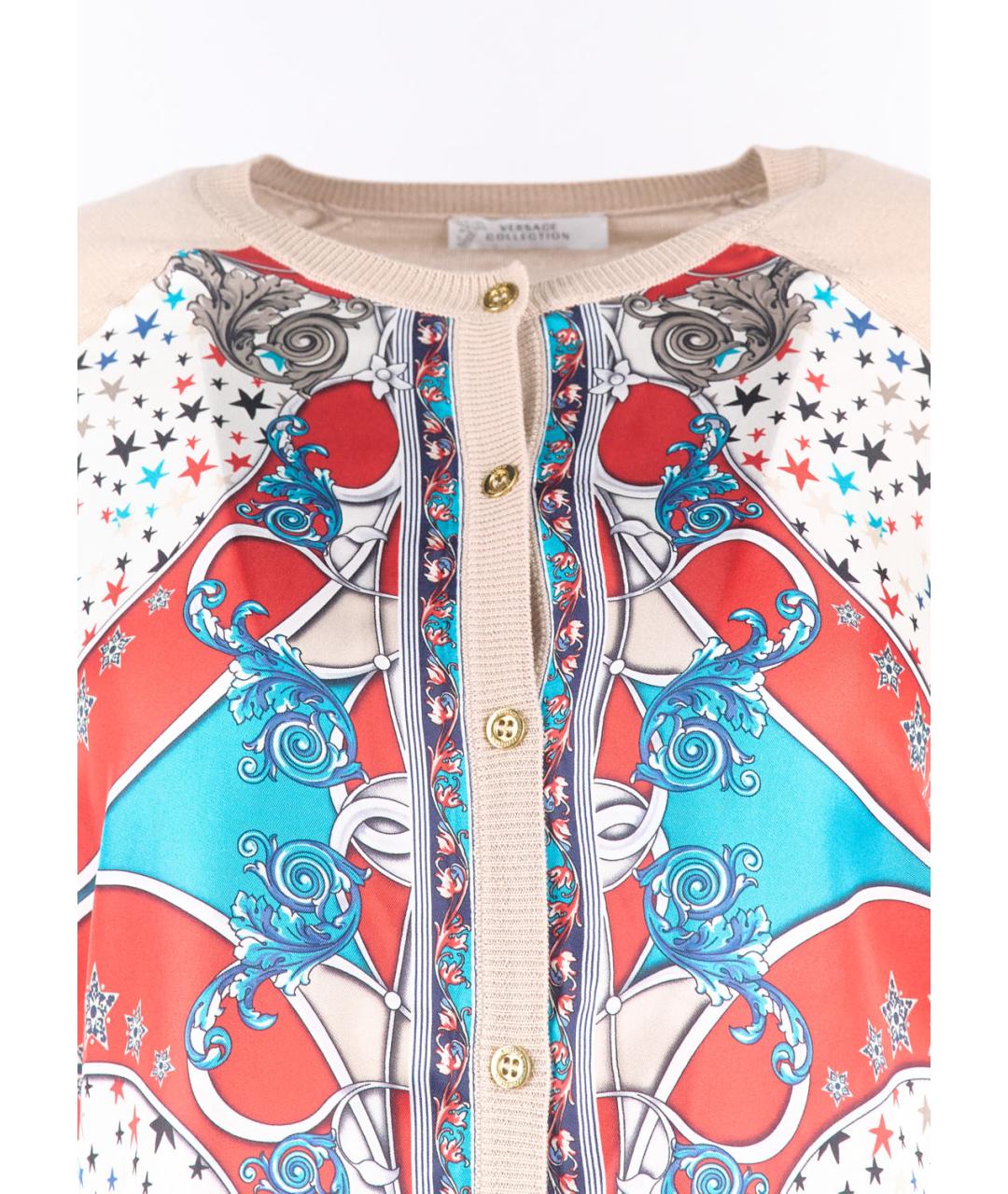 VERSACE COLLECTION Мульти шелковый кардиган, фото 4