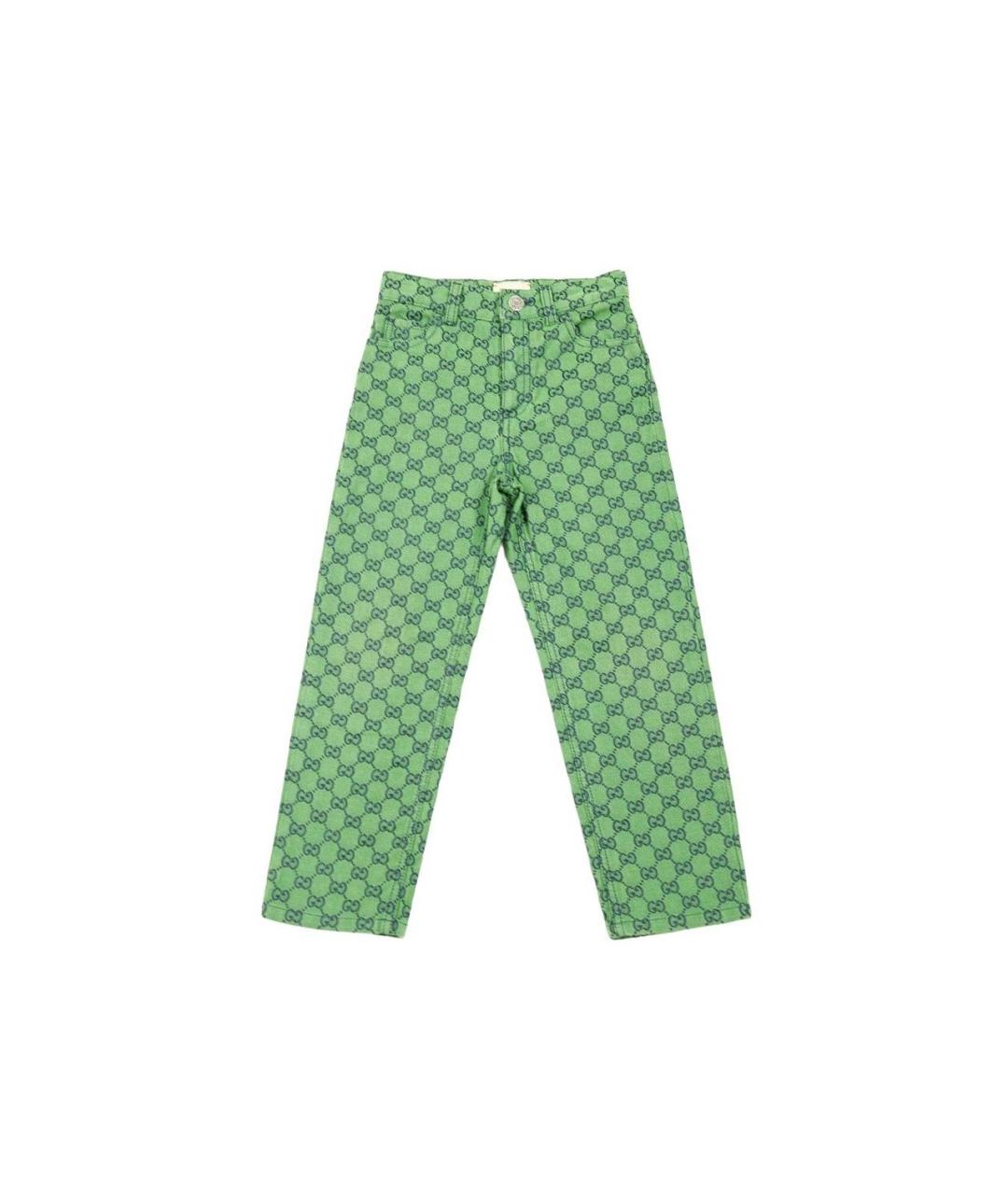 GUCCI Зеленые хлопковые брюки и шорты, фото 1