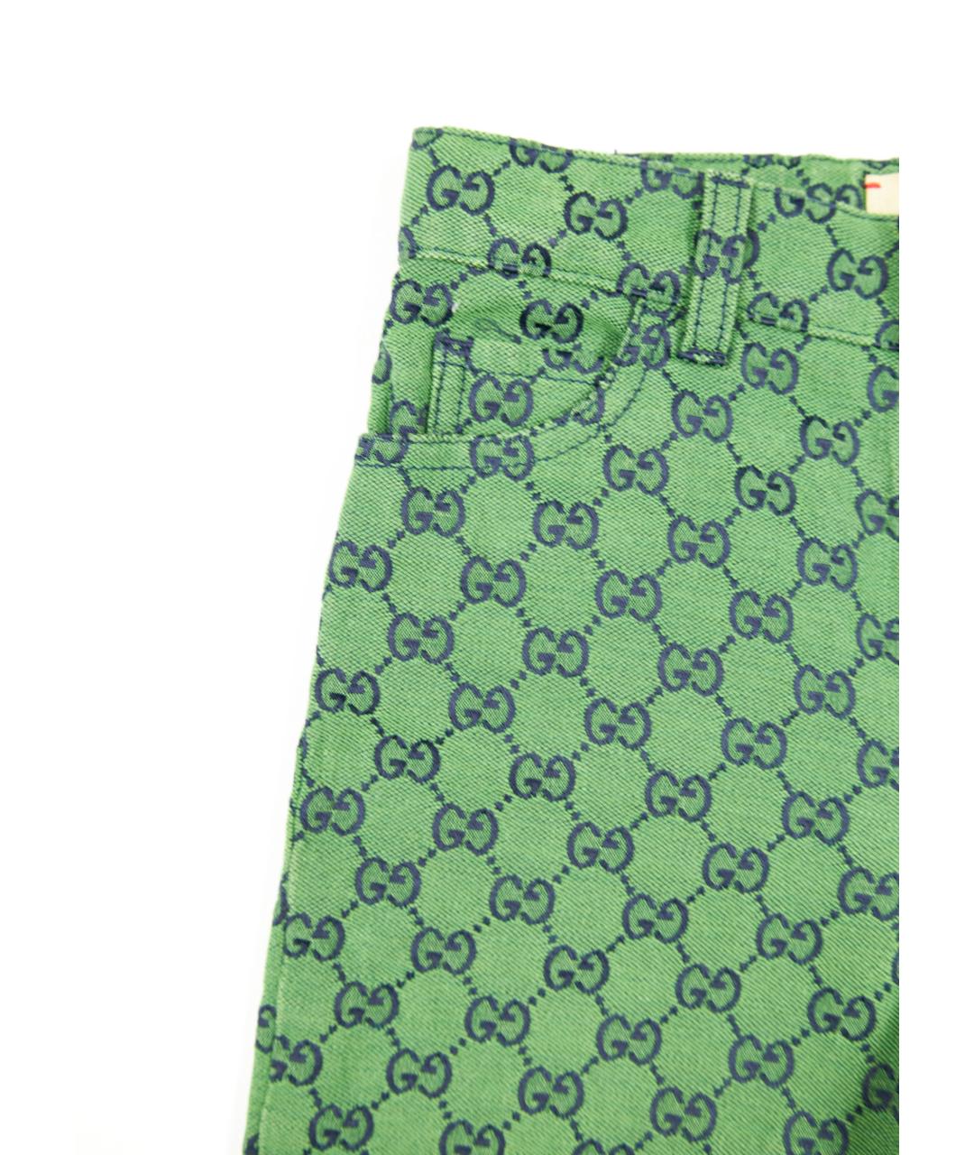 GUCCI Зеленые хлопковые брюки и шорты, фото 4