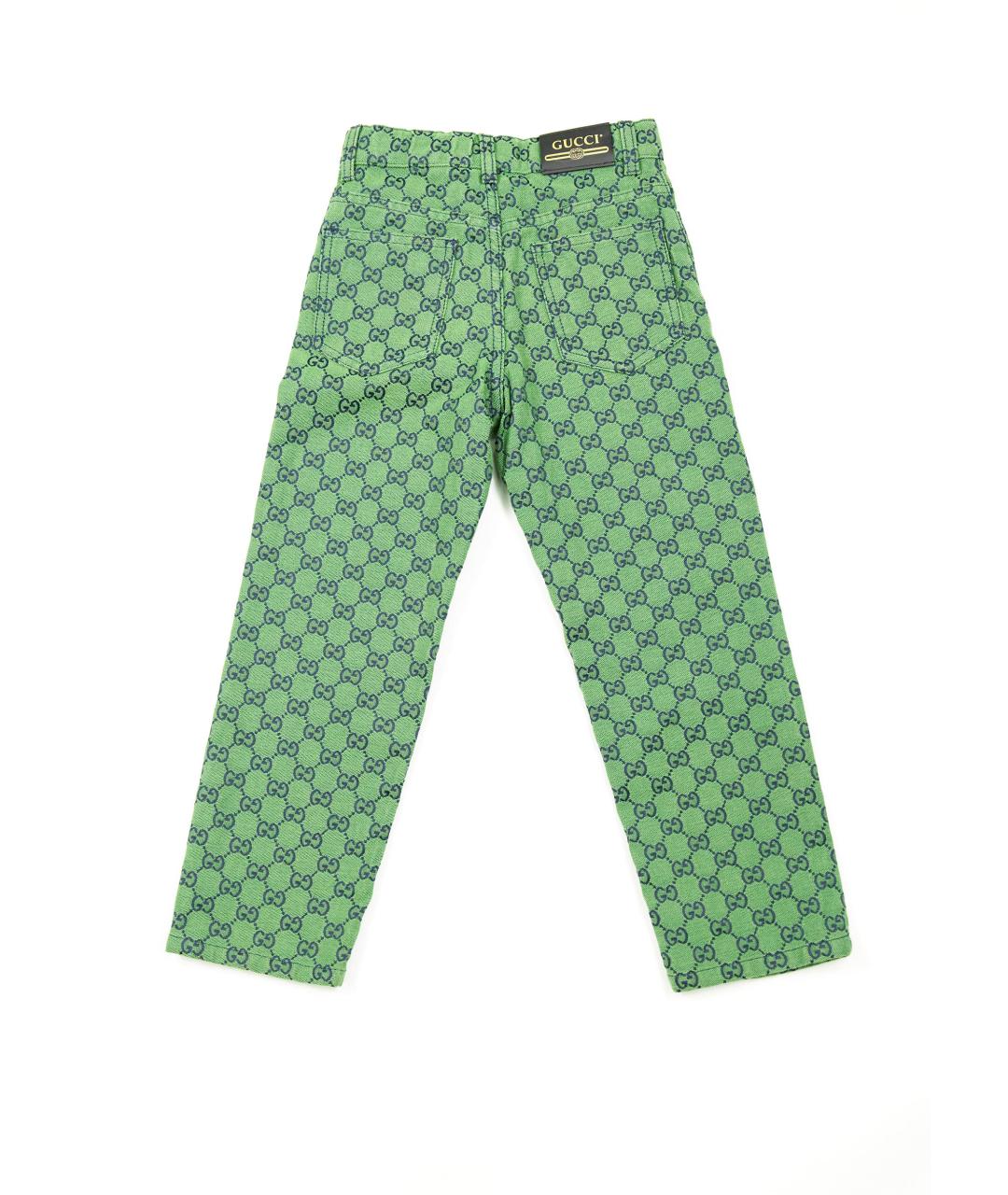 GUCCI Зеленые хлопковые брюки и шорты, фото 2