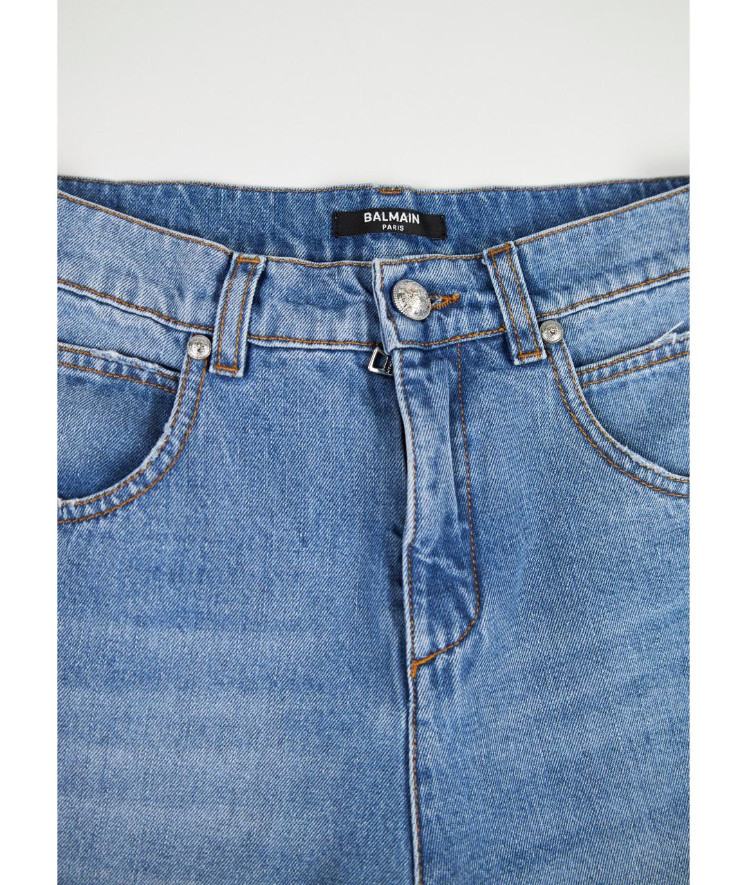 BALMAIN Голубые хлопковые детские джинсы, фото 5