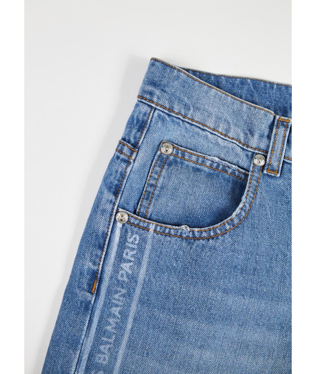 BALMAIN Голубые хлопковые детские джинсы, фото 4