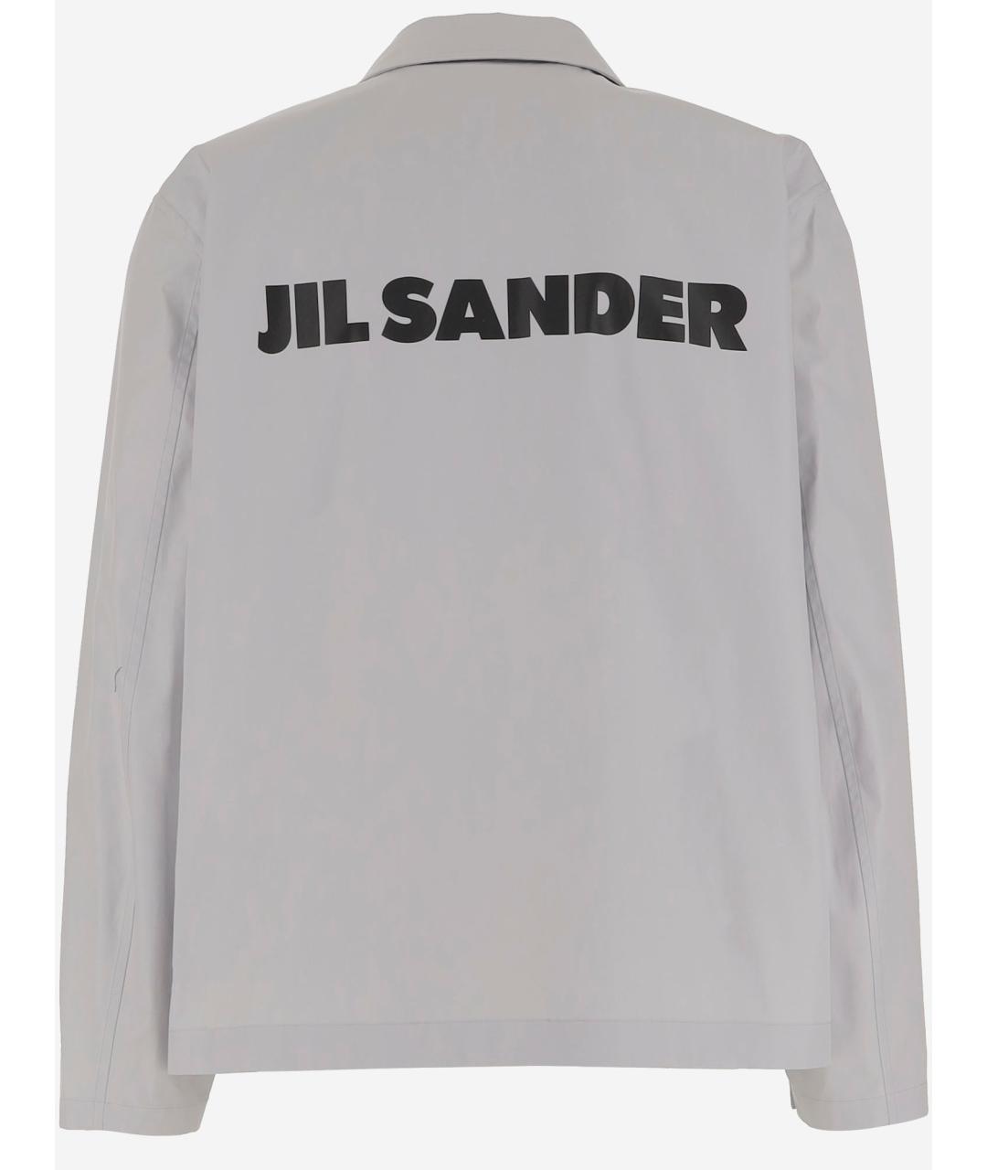 JIL SANDER Серая хлопковая куртка, фото 2
