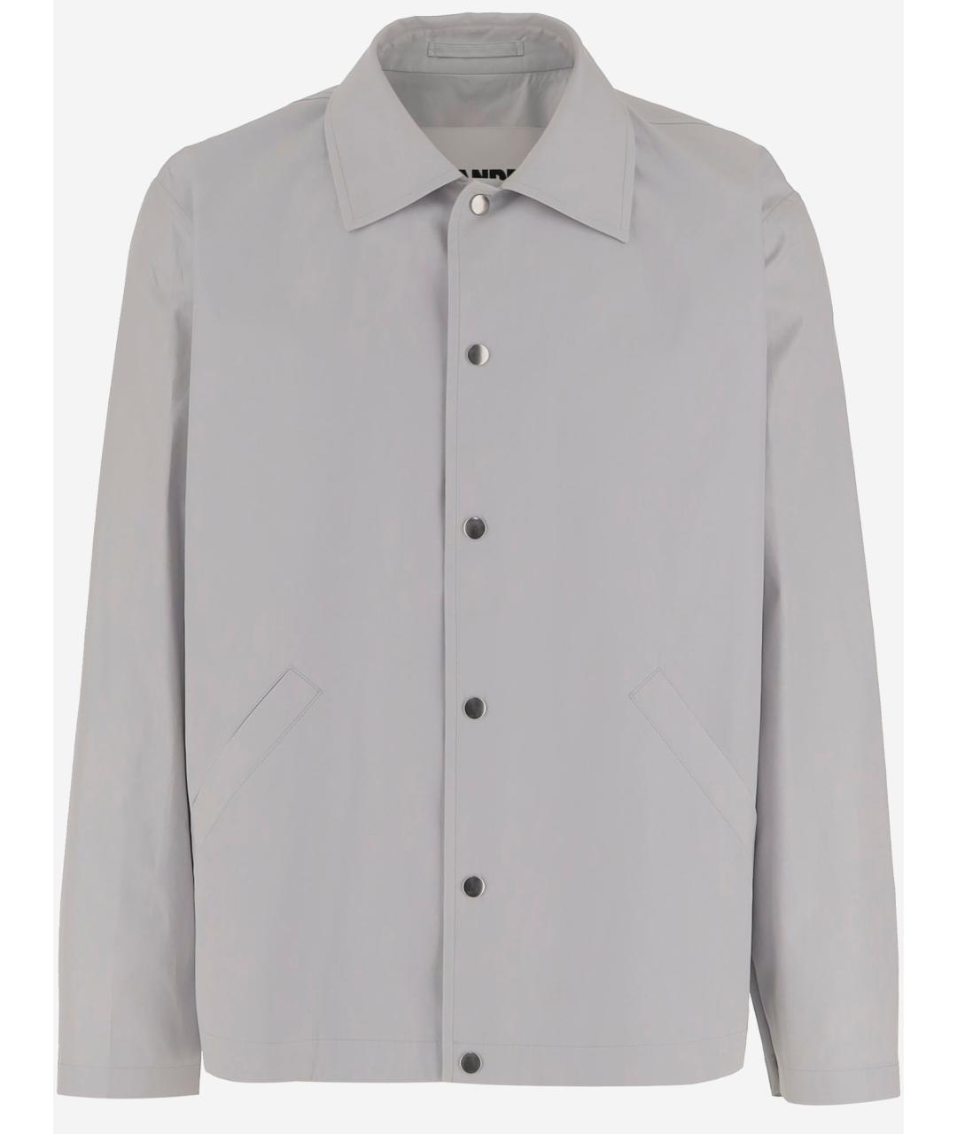 JIL SANDER Серая хлопковая куртка, фото 4