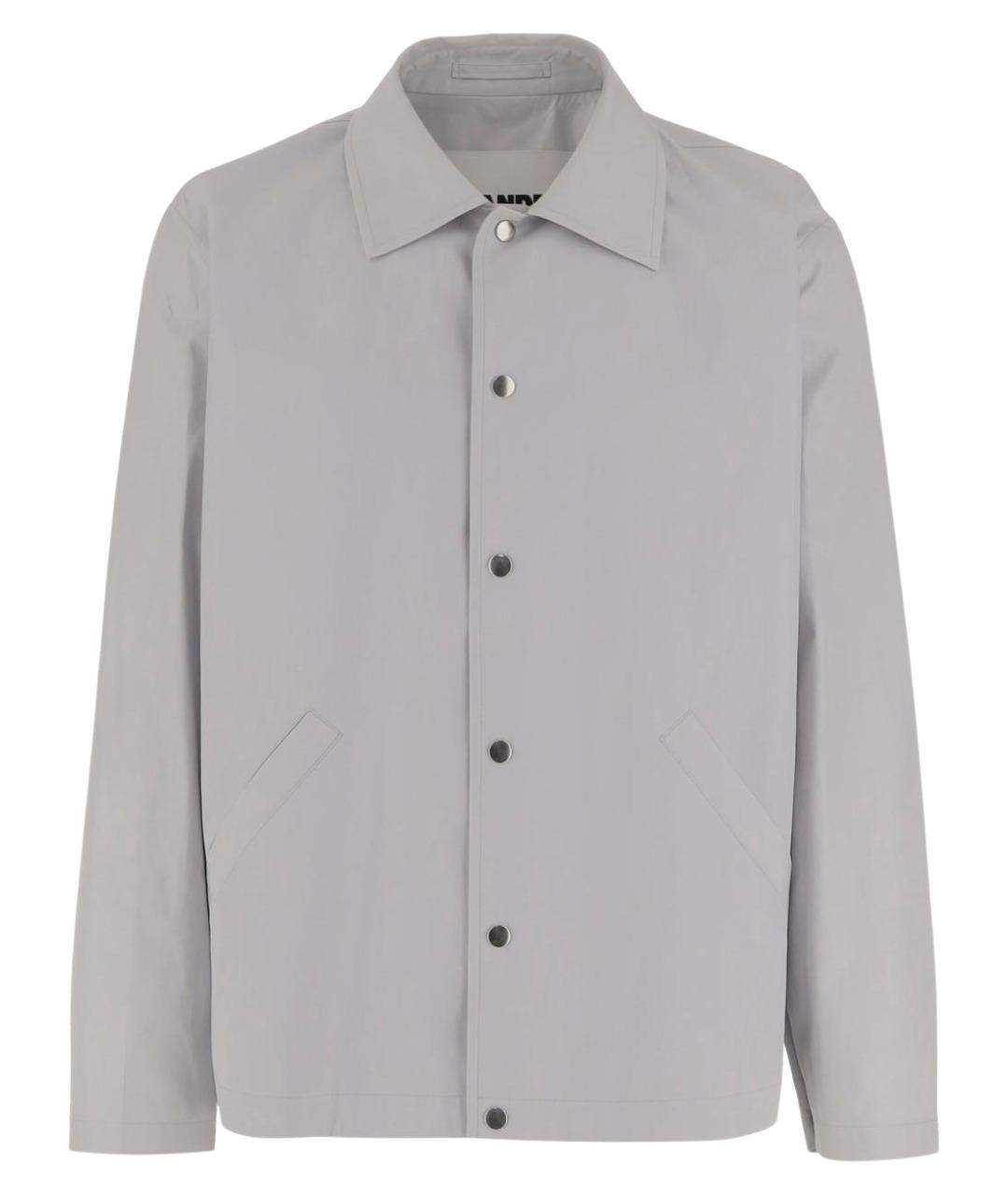 JIL SANDER Серая хлопковая куртка, фото 1