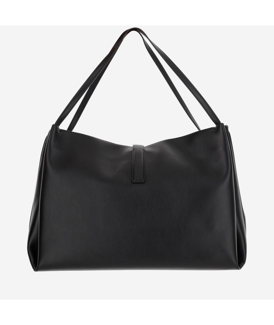 FERRAGAMO Черная кожаная сумка тоут, фото 3