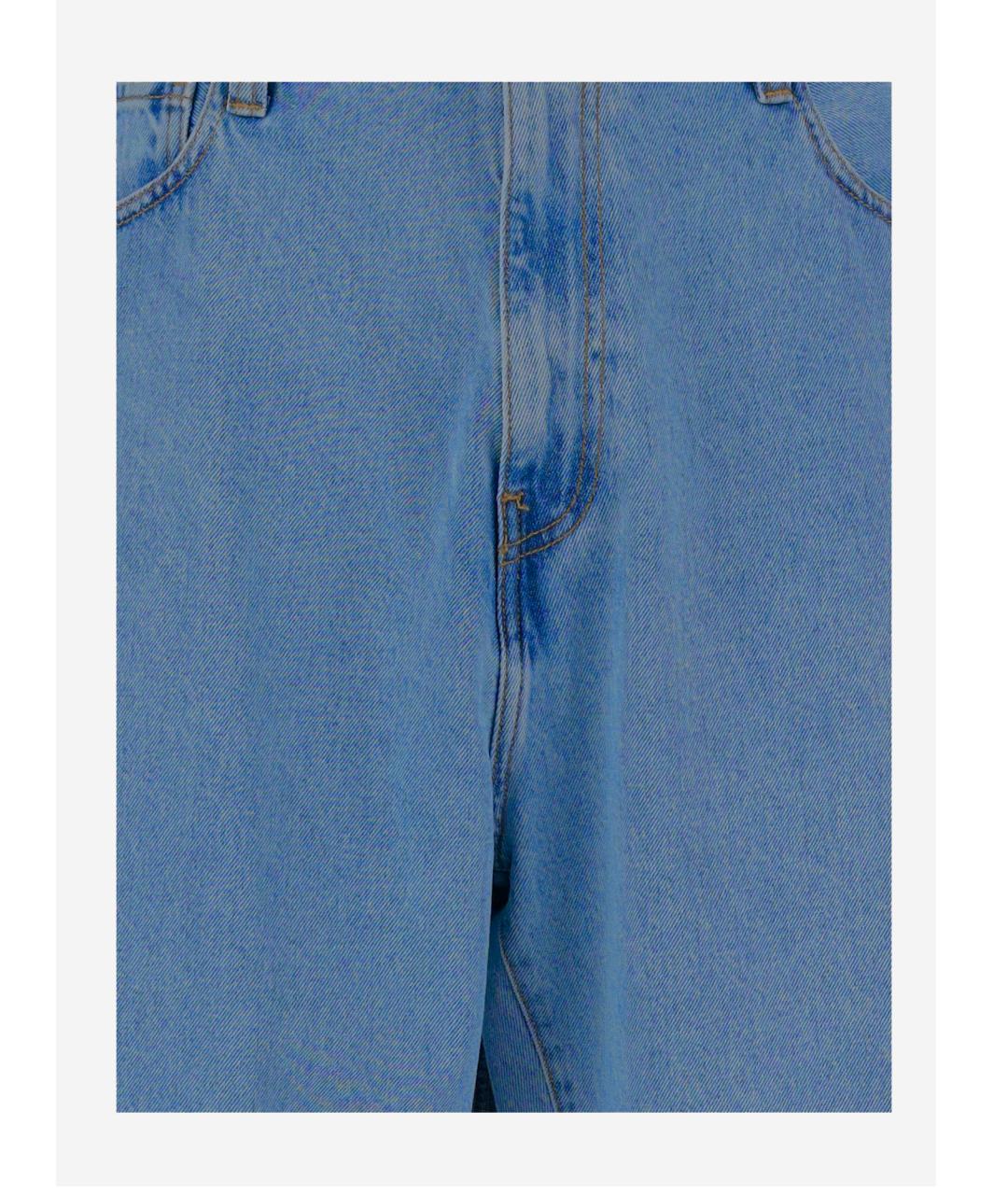 CARHARTT WIP Голубые хлопковые прямые джинсы, фото 3