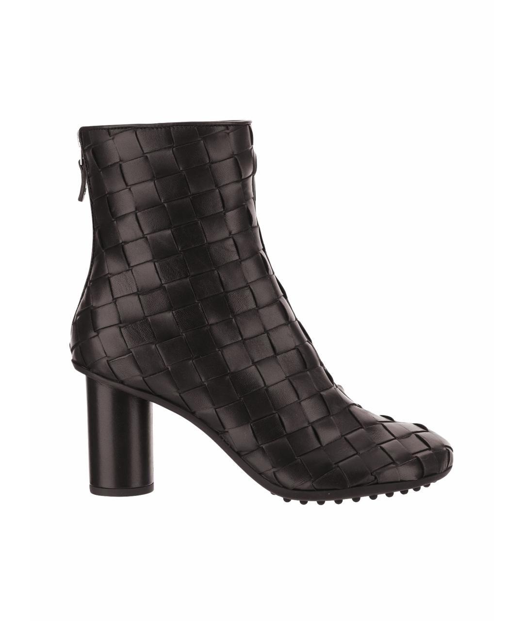 BOTTEGA VENETA Коричневые кожаные ботильоны, фото 1