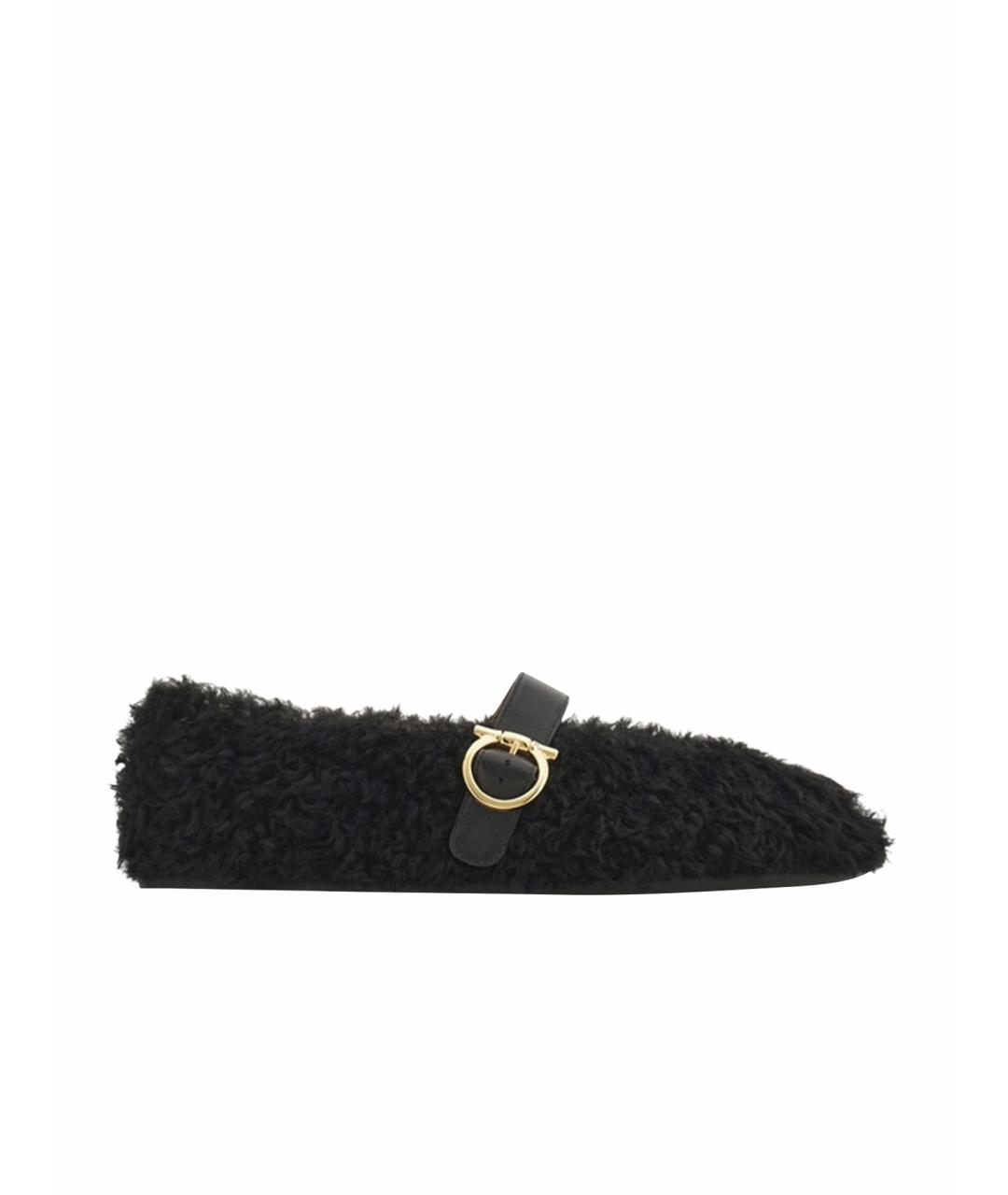 FERRAGAMO Черные балетки, фото 1