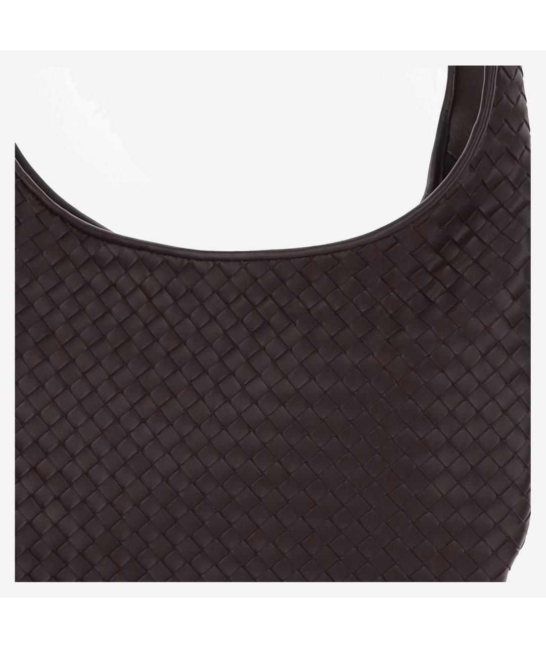 BOTTEGA VENETA Коричневая кожаная сумка на плечо, фото 3