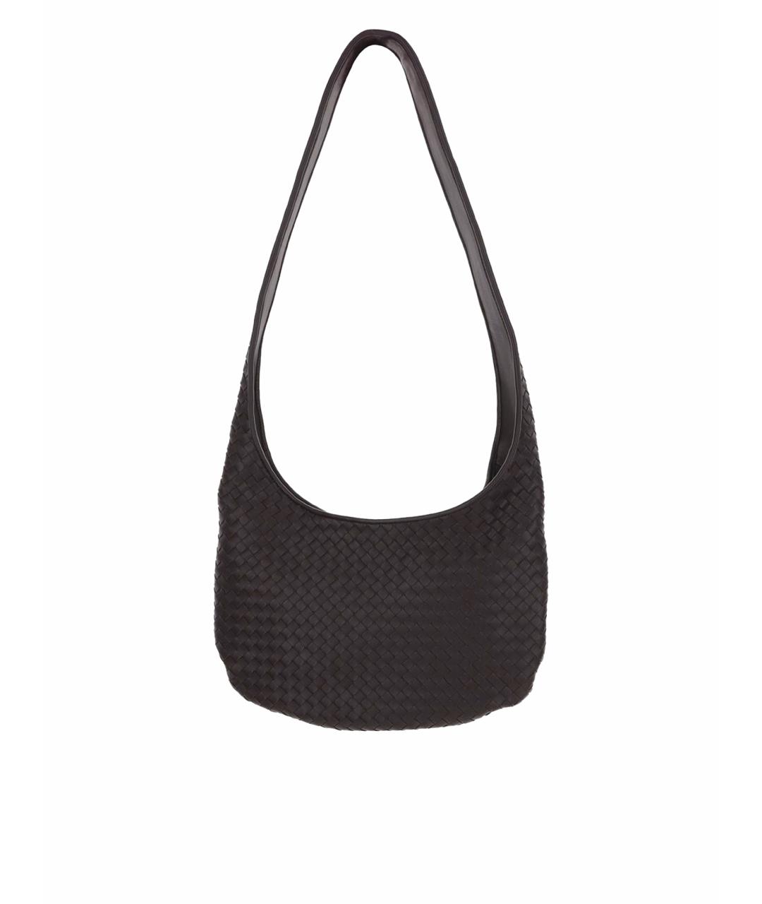 BOTTEGA VENETA Коричневая кожаная сумка на плечо, фото 1