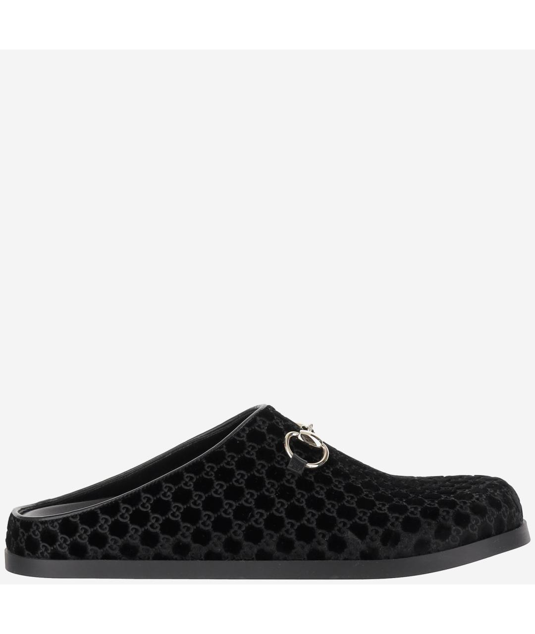 GUCCI Черные текстильные сабо, фото 6