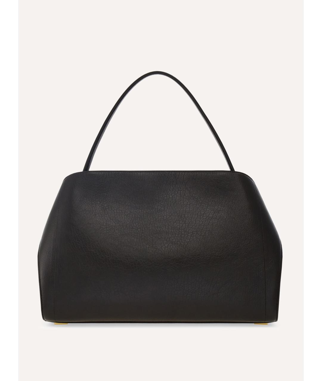 FERRAGAMO Черная кожаная сумка тоут, фото 3