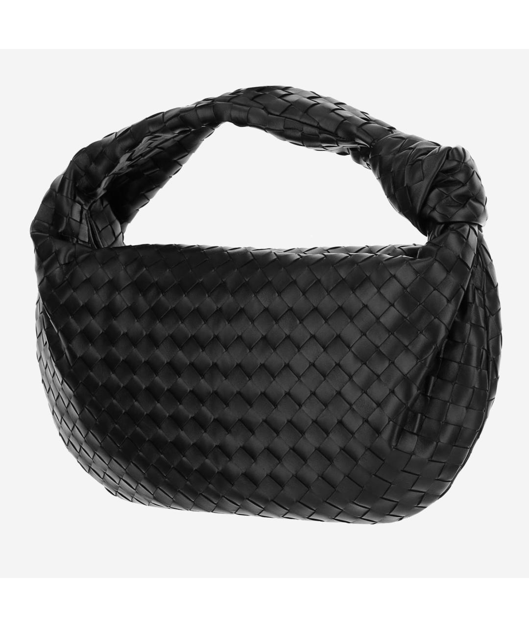 BOTTEGA VENETA Черная кожаная сумка через плечо, фото 2