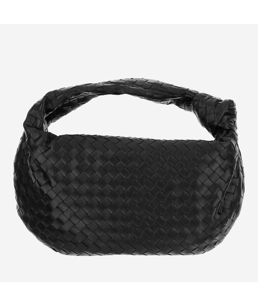 BOTTEGA VENETA Черная кожаная сумка через плечо, фото 5