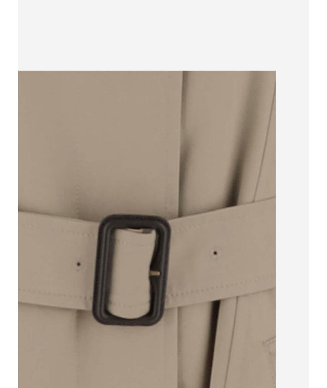 BURBERRY Бежевый хлопковый тренч/плащ, фото 3