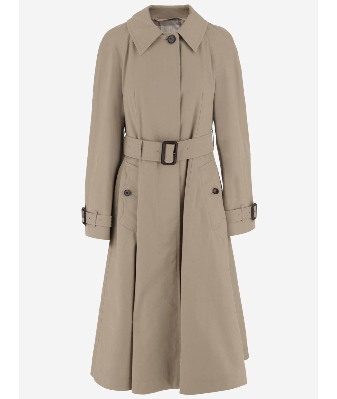 BURBERRY Бежевый хлопковый тренч/плащ, фото 4