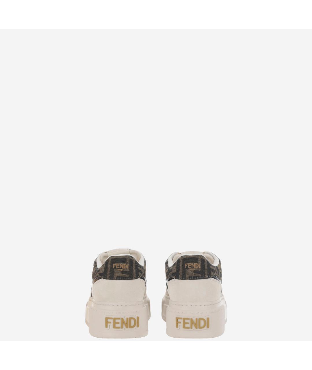 FENDI Коричневые кеды, фото 3