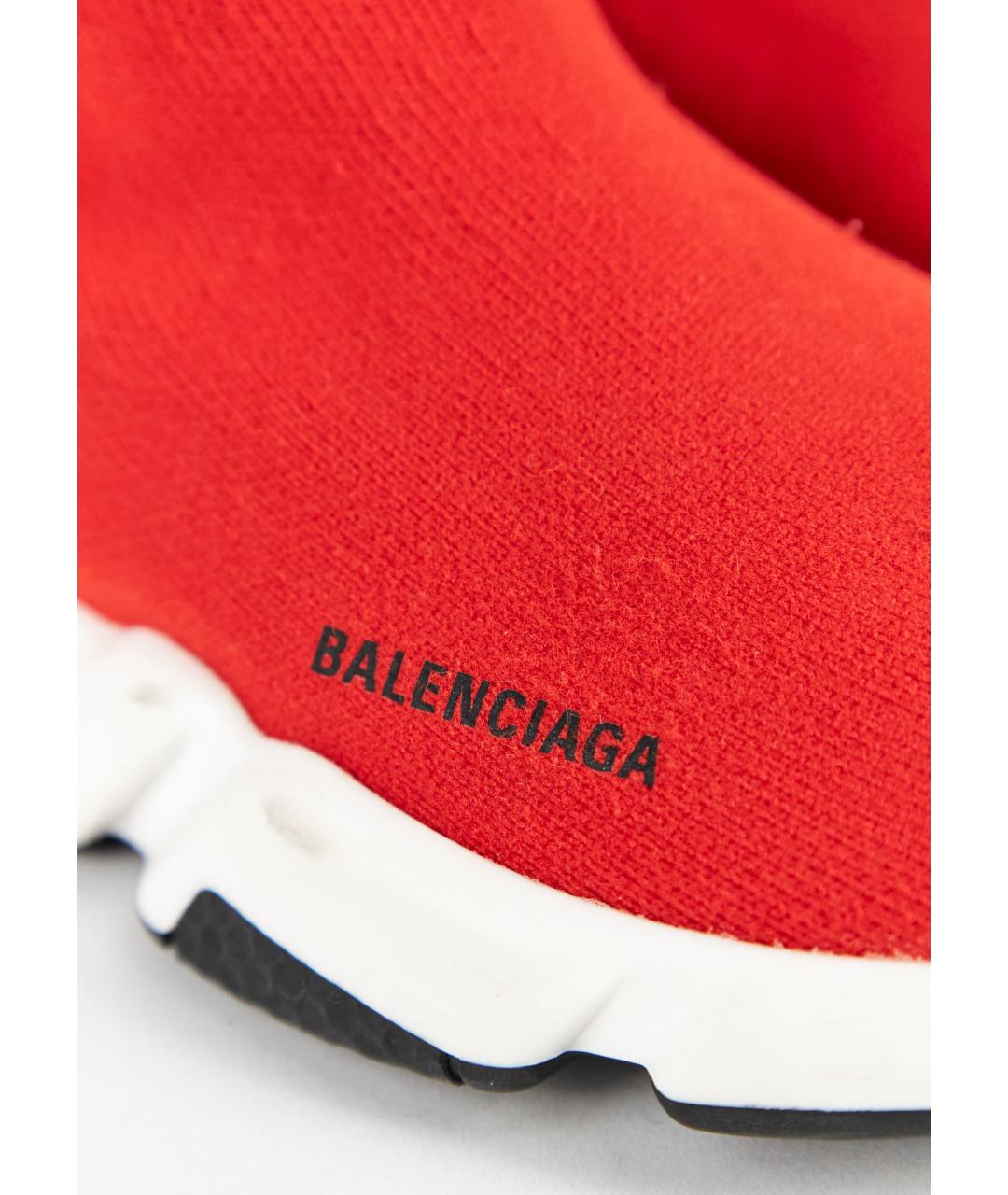 BALENCIAGA Красные текстильные кеды, фото 3