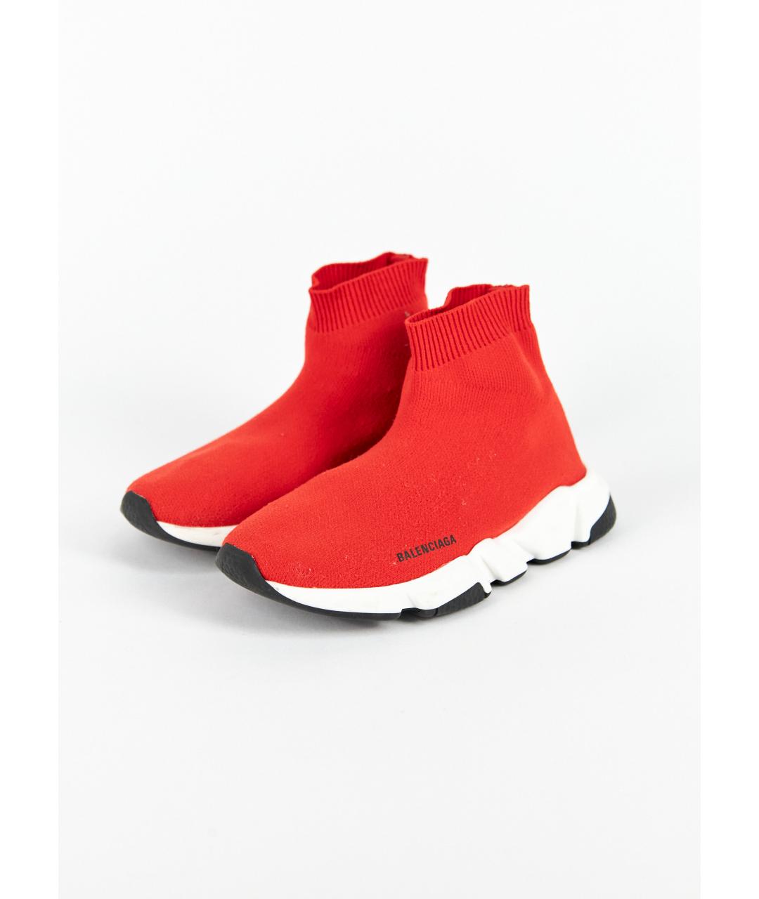 BALENCIAGA Красные текстильные кеды, фото 5