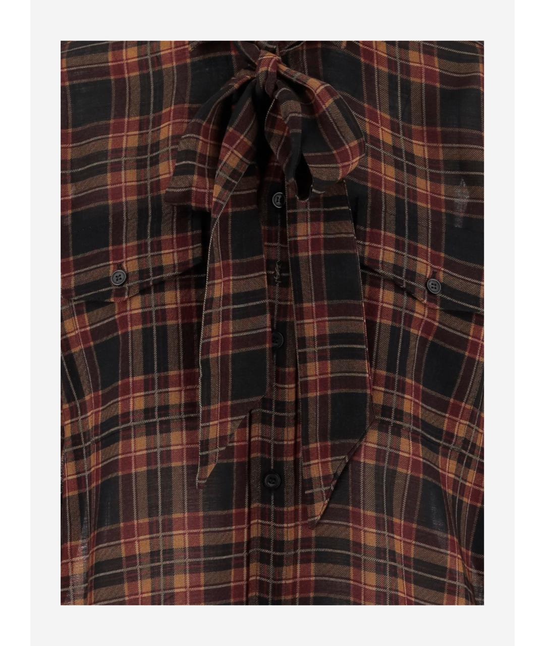 SAINT LAURENT Мульти шерстяная рубашка, фото 3