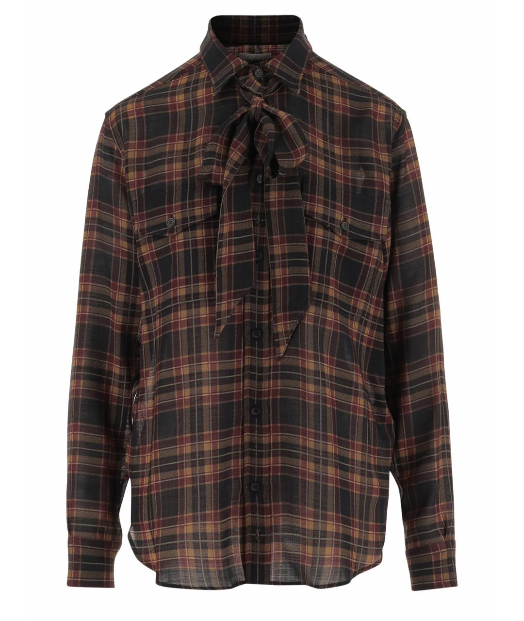 SAINT LAURENT Мульти шерстяная рубашка, фото 1