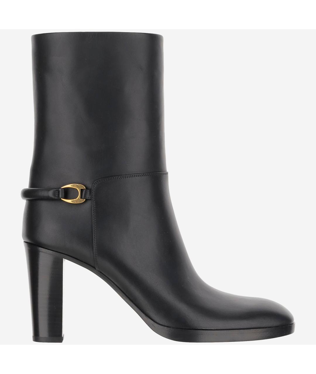 SAINT LAURENT Черные кожаные ботильоны, фото 5